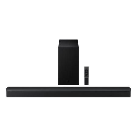Samsung 400 W 5.1 ch Soundbar with Dolby Audio, DTS Virtual:X, Q-Symphony, Center Speaker, 3D surround sound, HDMI ARC, Optical In, Bluetooth, USB, Wireless Subwoofer (HW-B750F/XL, Black) Samsung 400 W 5.1 ch Soundbar with Dolby Audio, DTS Virtual:X, Q-Symphony, Center Speaker, 3D surround sound, HDMI ARC, Optical In, Bluetooth, USB, Wireless Subwoofer (HW-B750F/XL, Black)