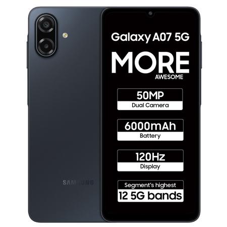 Samsung Galaxy A07 5G 128 GB, 4 GB RAM, Black, Mobile Phone Samsung Galaxy A07 5G 128 GB, 4 GB RAM, Black, Mobile Phone