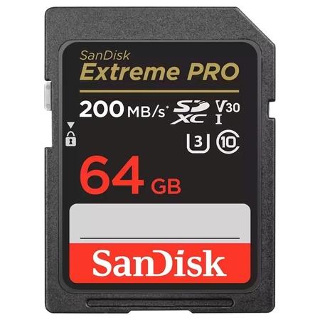 SanDisk 64 GB Extreme Pro SD UHS-I Memory Card with Up to 200 MB/Sec Read Speed