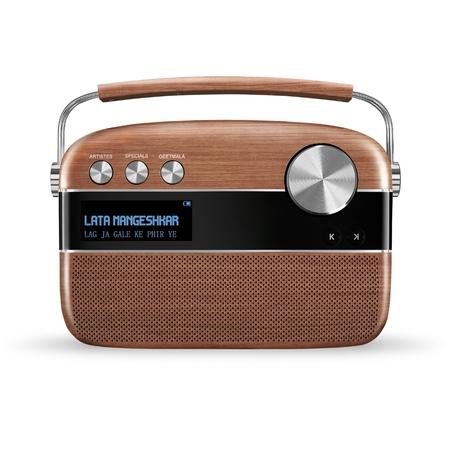 Saregama Carvaan Hindi - Portable Music Player with 5000 Preloaded Songs, FM/BT/AUX (Oak Wood Brown)