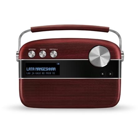 Saregama Carvaan Hindi - Portable Music Player with 5000 Preloaded Songs, FM/BT/AUX (Cherrywood Red) Saregama Carvaan Hindi - Portable Music Player with 5000 Preloaded Songs, FM/BT/AUX (Cherrywood Red)
