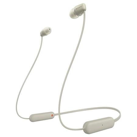 Sony WI-C100 Wirless Neckband Earphone with Up to 25 Hours of Battery Life, Taupe