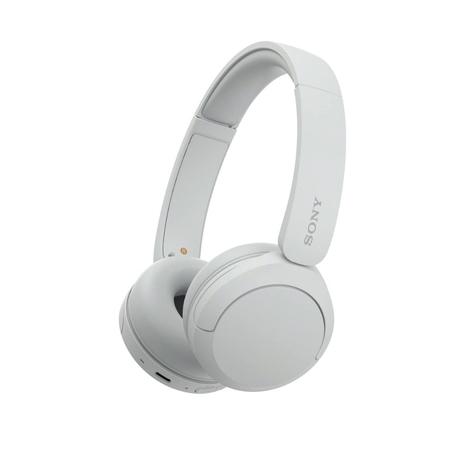 Sony WH-CH520, Wireless On-Ear Bluetooth Headphones with Mic, Up to 50 Hours of Playtime, Quick charging, Multipoint Connectivity, Fast Charge, White