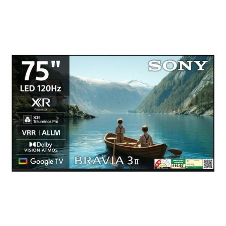 Sony 189 cm (75 inch) 4K Ultra HD Bravia 3 Smart TV, 75XR35M2