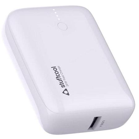 Stuffcool 10000 mAh Power Bank, Palm Smallest White Stuffcool 10000 mAh Power Bank, Palm Smallest White