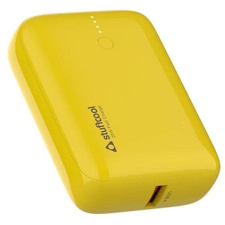 Stuffcool 10000 mAh Power Bank, Palm Smallest Yellow