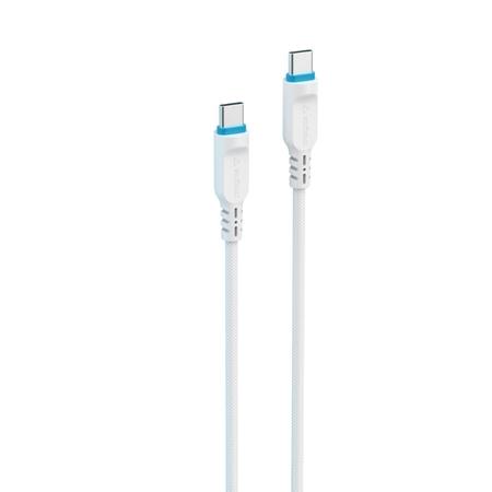 Stuffcool Tug Type C To Type C 100 W E-Mark 120 cm (1.2 m) PET Braided Power Cable,White