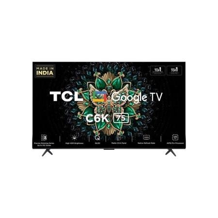 TCL 190 cm (75 inch) QD-Mini LED Google TV, 75C6K, Black TCL 190 cm (75 inch) QD-Mini LED Google TV, 75C6K, Black