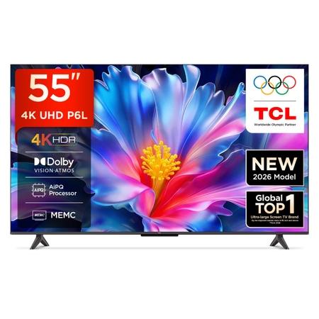 TCL 55P6L 139.7 cm (55 inch) Ultra HD Google TV, Black