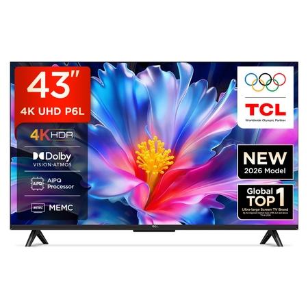 TCL 43P6L 109.22 cm (43 inch) Ultra HD Google TV, Black