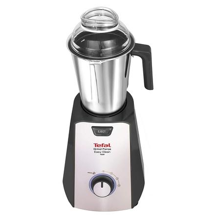 TEFAL Grindforce Easyclean 750 Watts Mixer Grinder, Coal and Silver Premium TEFAL Grindforce Easyclean 750 Watts Mixer Grinder, Coal and Silver Premium