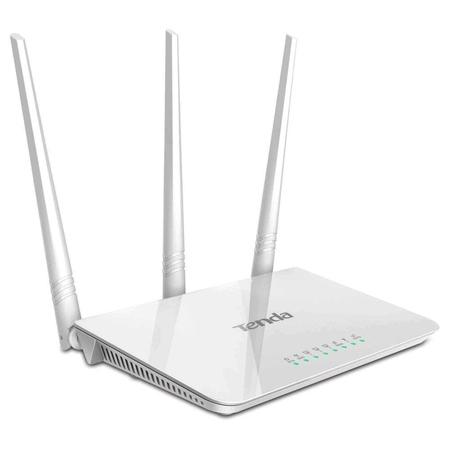 Tenda F3 300Mbps Wireless Router with 3 External Antennas - White