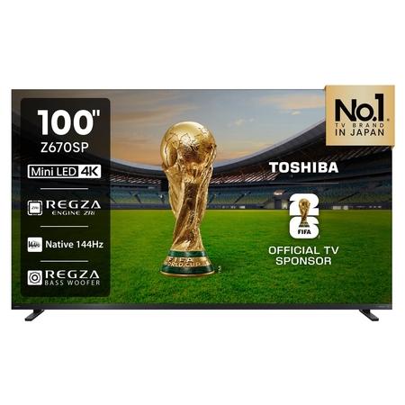 Toshiba 254 cm (100 inch) 4K MiniLED VIDAA TV, Black, 100Z670SP