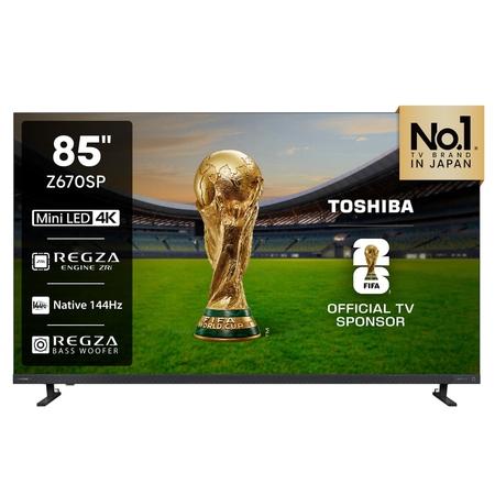 Toshiba 215 cm (85 inch) 4K Mini QLEDTV, 85Z670SP, Black Toshiba 215 cm (85 inch) 4K Mini QLEDTV, 85Z670SP, Black