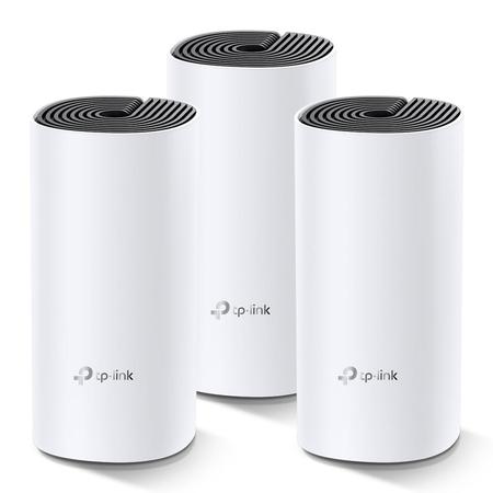 TP-Link Deco M4 (3-Pack) AC1200 Whole Home Mesh Wi-Fi System, Seamless Roaming and Speedy , Work with Amazon Echo/Alexa, Router and Wi-Fi Booster, Parent Control Router White