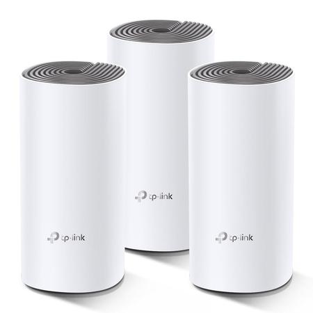 TP-Link Deco E4 1 to 2 Gbps Whole Home Mesh Wi-Fi System, Seamless Roaming and Speedy (AC1200) for Large Home, Work with Amazon Echo/Alexa, Router and WiFi Booster Replacement, Parent Control Router, Pack of 3