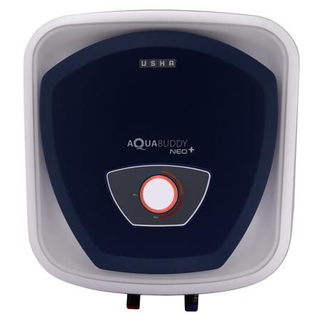 Usha AquaBuddy Neo Plus, Storage Water Geyser 20 L, Copper Heating Element, Anti-Rust Protection, White