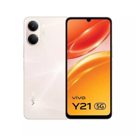 Vivo Y21 5G 64 GB, 4 GB RAM, Straw Gold, Mobile Phone
