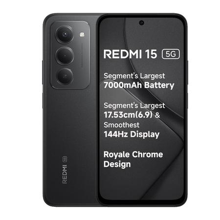 Redmi 15 5G 256 GB, 8 GB RAM, Midnight Black, Mobile Phone Redmi 15 5G 256 GB, 8 GB RAM, Midnight Black, Mobile Phone