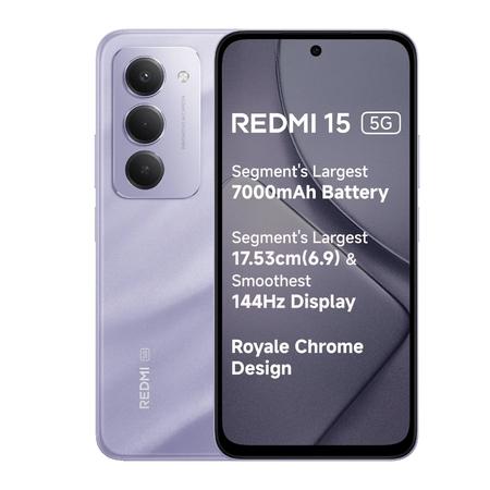 Redmi 15 5G 256 GB, 8 GB RAM, Sandy Purple, Mobile Phone Redmi 15 5G 256 GB, 8 GB RAM, Sandy Purple, Mobile Phone