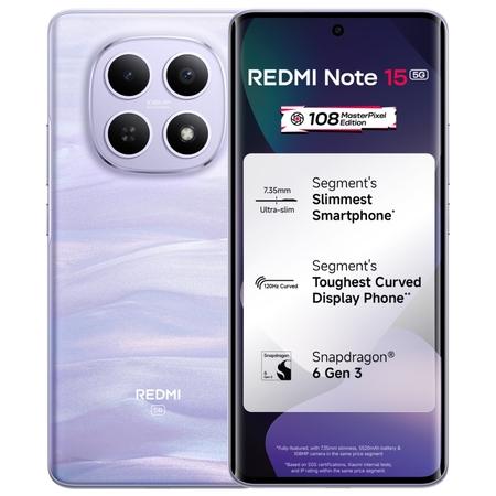 Redmi Note 15 5G 256 GB, 8 GB RAM, Mist Purple, Mobile Phone Redmi Note 15 5G 256 GB, 8 GB RAM, Mist Purple, Mobile Phone