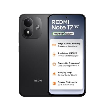 Redmi Note 17 5G 128 GB, 8 GB RAM, Dark Night, Mobile Phone Redmi Note 17 5G 128 GB, 8 GB RAM, Dark Night, Mobile Phone