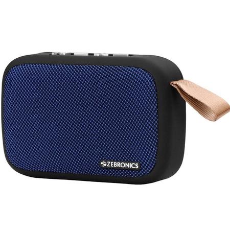 Zebronics Delight Portable Wireless Bluetooth Speaker supports USB, MicroSD card, FM Radio (Blue) Zebronics Delight Portable Wireless Bluetooth Speaker supports USB, MicroSD card, FM Radio (Blue)