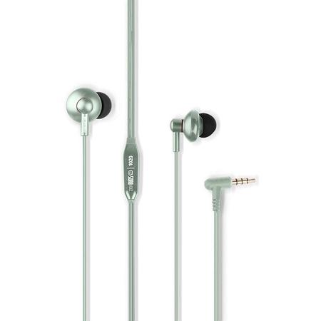 Zebronics Zeb-Buds 10 Wired Earphones with Mic and a Multi-function Button, Lightweight, Strong and long lasting cable, Metal design, Green Zebronics Zeb-Buds 10 Wired Earphones with Mic and a Multi-function Button, Lightweight, Strong and long lasting cable, Metal design, Green
