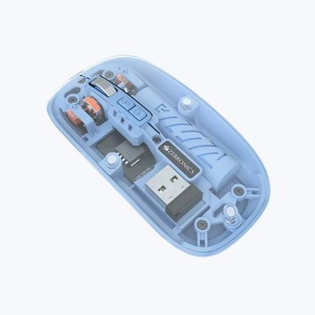 Zebronics Sheer 10 2.4 GHz Wireless Optical Mouse, Blue