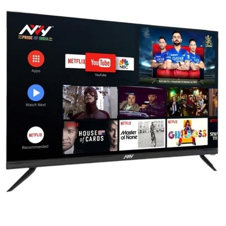 NVY 109 cm (43 Inch) Smart 4K LED TV, NVA43SFR1P (Black)
