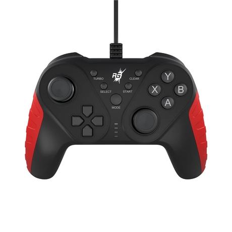 Redgear MS-150 Wired Gamepad with Dual Intensity Vibration Motor, Blood Red-0