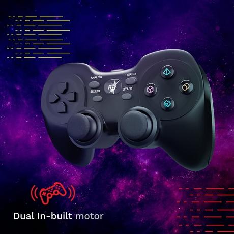 Redgear Elite v2 Wireless Gamepad, Black-3