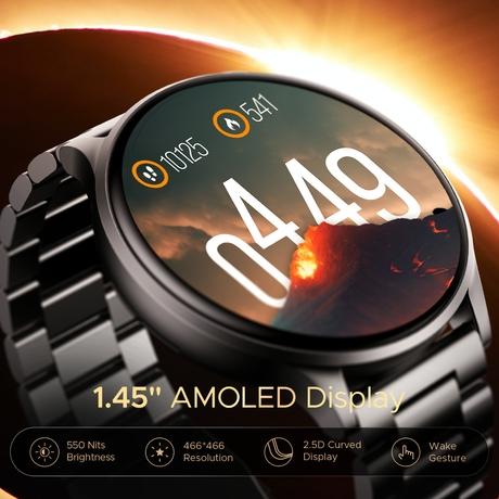 boAt Lunar Prime Smartwatch with cm inch) AMOLED