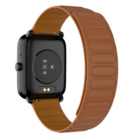 Buy Noise 22 mm Magnetic Poppy Silicone Smartwatch Strap, Dark