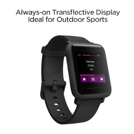 Amazfit Bip S Lite Smart Watch with Heart Rate Monitoring, Sports Mode,  Charcoal Black