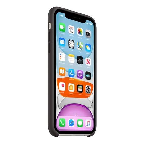 Buy Apple Silicone Mobile Case for Apple iPhone 11, Black at Best