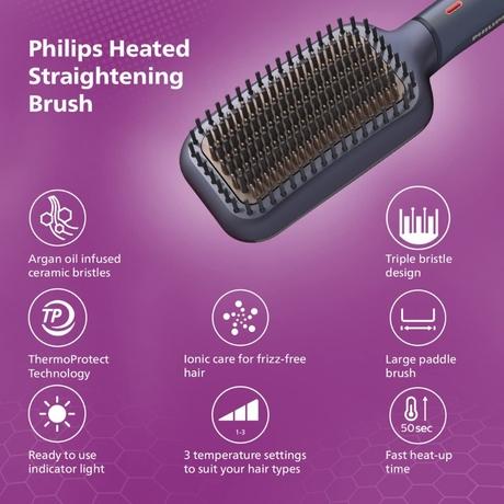 Philips Heated Straightening Hair Straightening Brush Online Buy