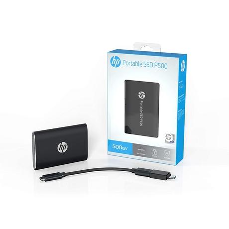 HP 500 GB P500 Portable Solid State Drive (SSD) Black