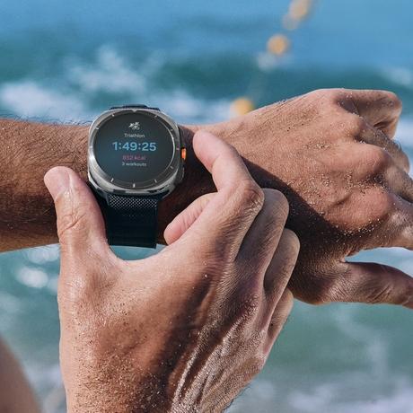 Samsung Galaxy Watch Ultra Smart Watch, Upto 100 H battery, 3nm Processor,  Dual GPS, Quick Button/Siren, Sapphire Glass Titanium, 10ATM IP68, BP 