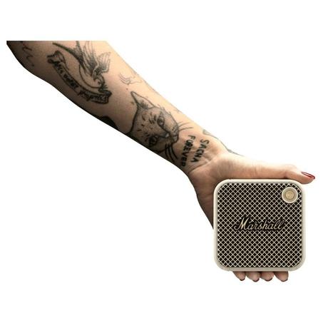 Marshall Willen Bluetooth Speaker with 15 hour Playtime, IP67 Water Resistant, Built-in microphone, Multi-directional Control Knob, Cream-5