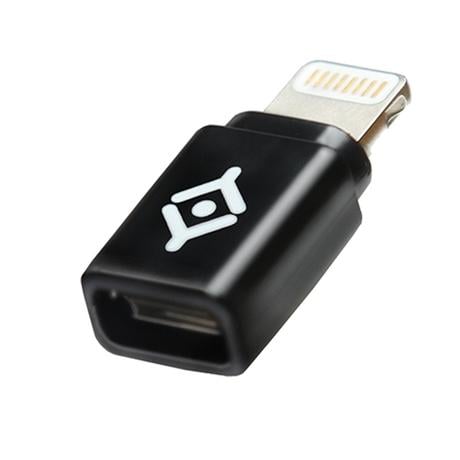 Reconnect O UL Micro-USB to Lightning Charge Sync Adaptor, Black