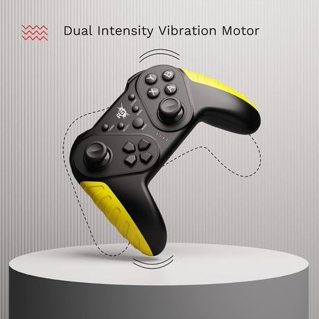 Redgear MS-150 Wireless Gamepad with Dual Intensity Vibration Motor, Punk Yellow-3