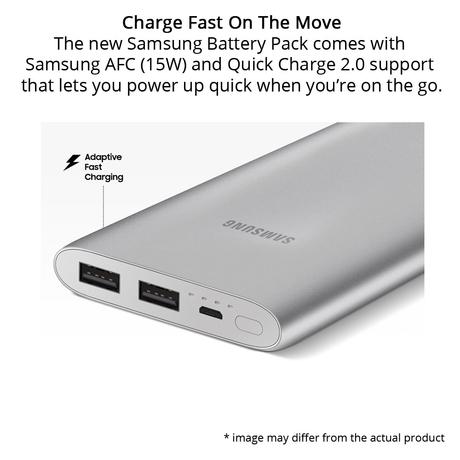 Buy Samsung 10000 mAh Power Bank, Silver EB-P1100BSNGIN at Best