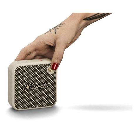Marshall Willen Bluetooth Speaker with 15 hour Playtime, IP67 Water Resistant, Built-in microphone, Multi-directional Control Knob, Cream-3