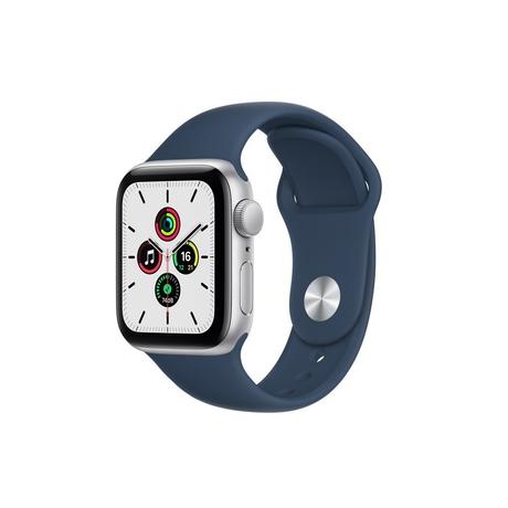 Apple Watch SE GPS 40 mm Silver Aluminum Case with Abyss Blue