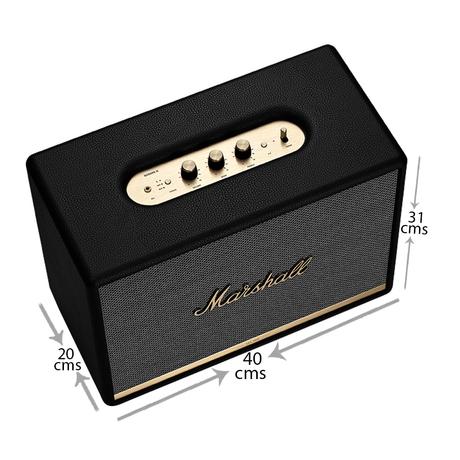 Marshall Woburn II Bluetooth Speaker, Multi-host functionality, Bluetooth 5.0, aptX technology, 10 metres range, 3.5 mm Jack, LED lights, Stereo Sound, Bass-reflex, Two 50 Watt Class D amplifier Black-2