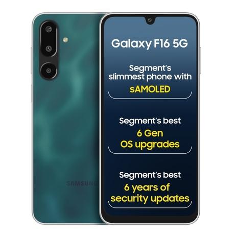 Samsung Galaxy F16 5G 128 GB, GB RAM, Glam Green, Mobile Phone