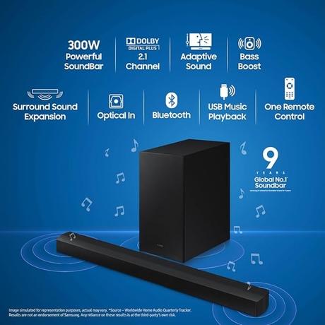 Buy Samsung HW-C450 300 Watts Channel Subwoofer, Soundbar