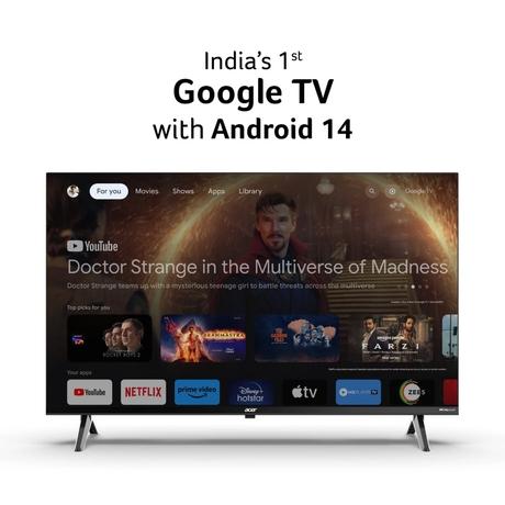 Acer 80.01 cm (32 inch) Ultra V Series HD Smart QLED Google TV with Android 14 (Black), AR32QDVGU2841BD-1
