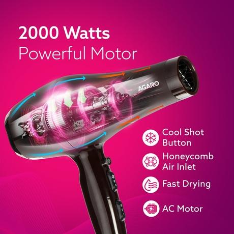 Agaro HD1120 2000 W Hair Dryer-4
